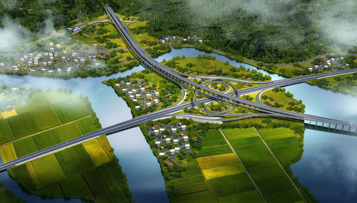 杭绍台高速公路二期效果图