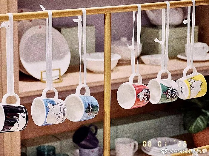 上图：Moomin by Arabia系列水杯