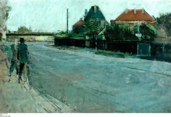 《位于法格利的穆尔赛德路》，大卫·霍克尼，1956年