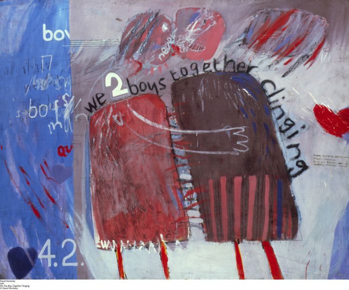 《我俩男孩相依系》，大卫·霍克尼，1961年