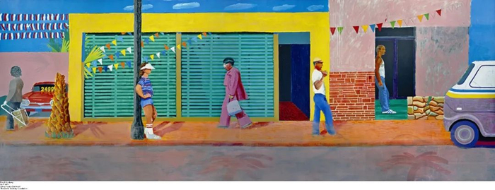 《圣莫尼卡大道》，大卫·霍克尼，1978年—1980年，大卫·霍克尼基金会