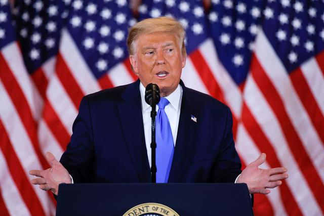 资料图：美国前总统特朗普 图自澎湃影像 