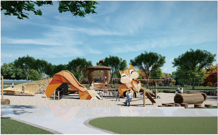 西堤休闲公园效果图。