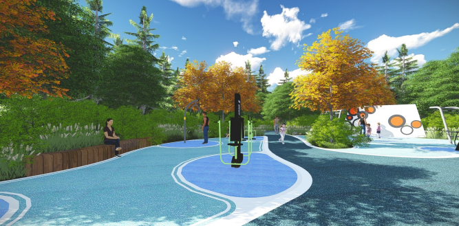 头台口袋公园效果图。