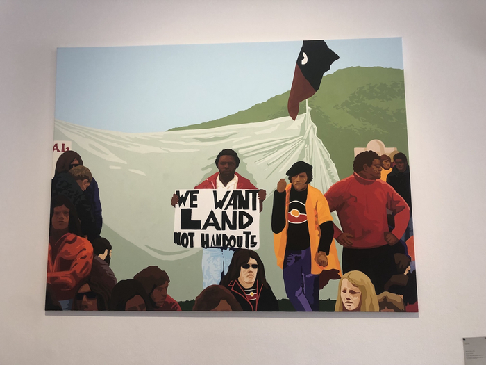 Richard Bell作品 《我们要土地权，不要宣传册》，图片来自作者