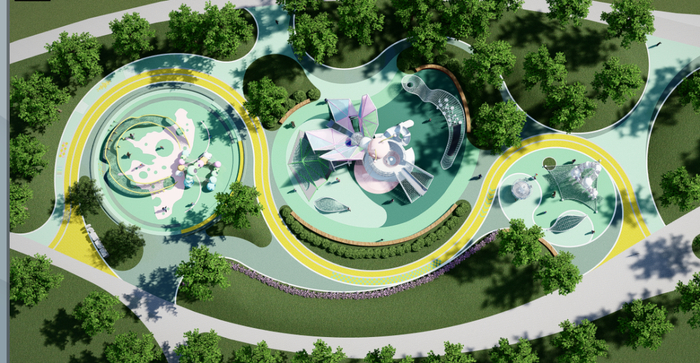 南堤休闲公园效果图。