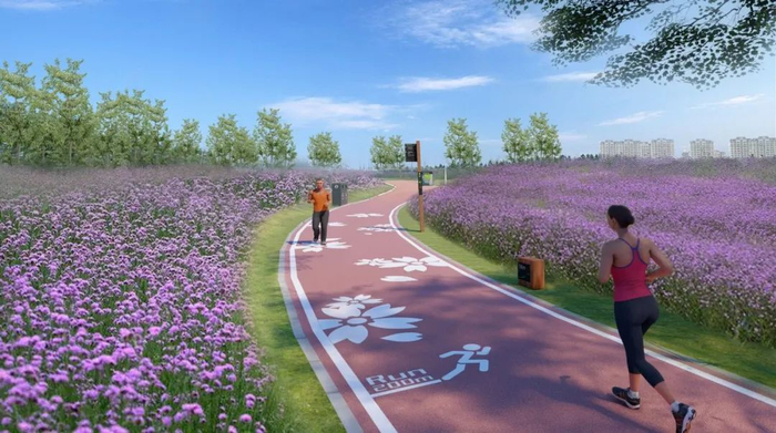 山地花海公园效果图。