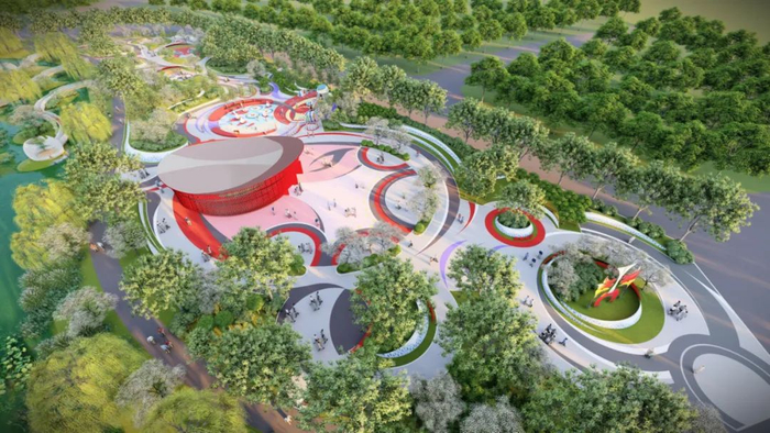 戏曲公园效果图。