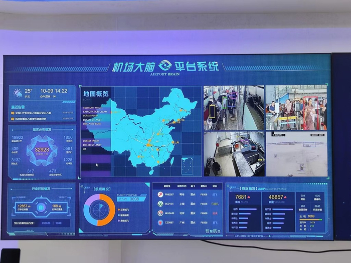 云从科技给北京大兴机场打造的“机场大脑”。沈涵 摄