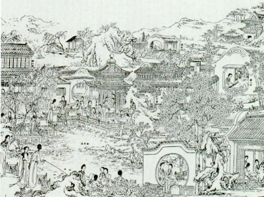 大观园插图，金玉缘，上海，同文，1889。