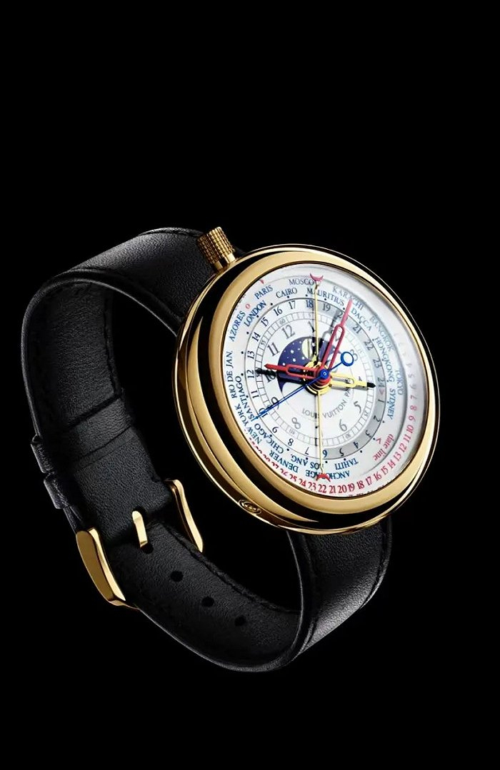 上图：1988年推出的Louis Vuitton LV1高级腕表