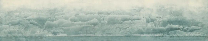 《朝霞》，木心，2000年 58.9×11.3cm，纸本彩墨 收藏机构：木心艺术基金会