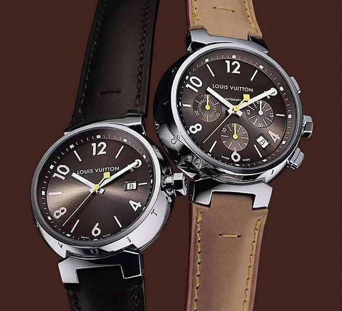 上图：路易威登于2002年推出的首款 Tambour 系列腕表