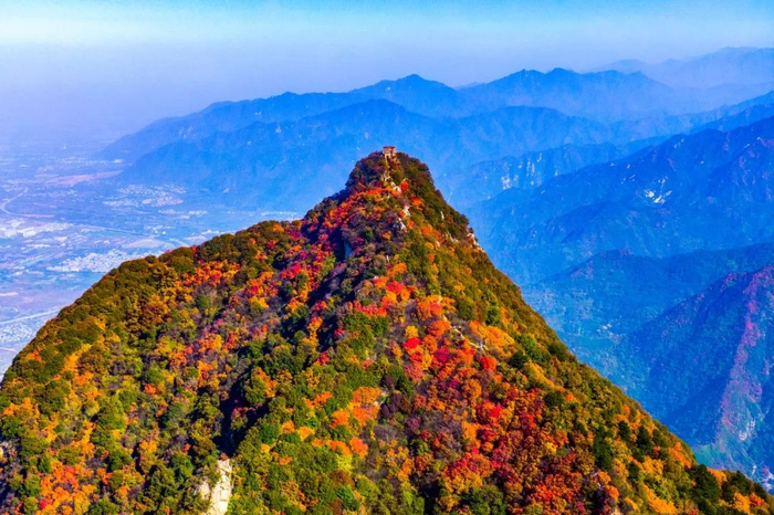 秦岭秋天的景色。