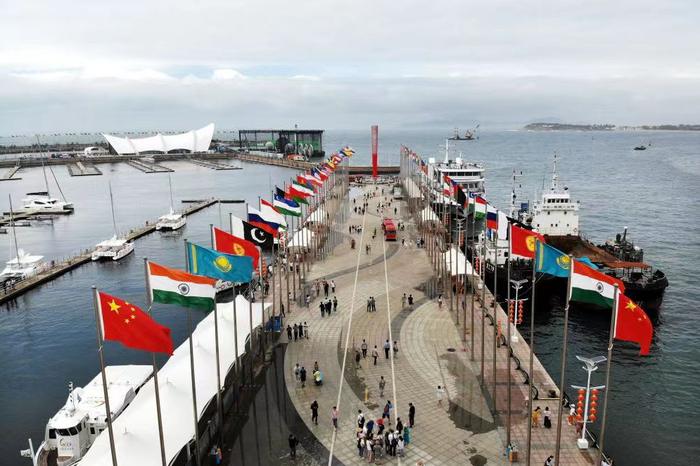 2018年7月1日，上合青岛峰会主会场青岛奥帆中心对外开放 新华社记者 李紫恒/摄