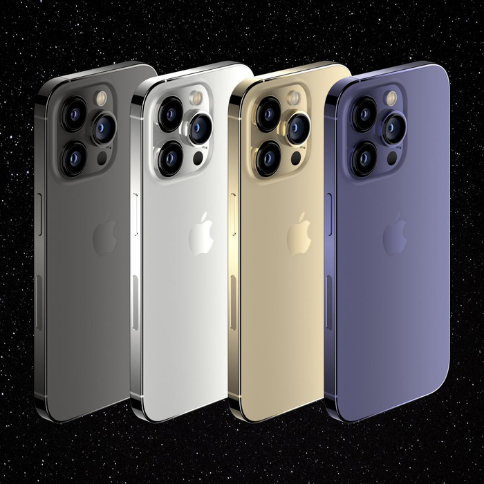 网传iPhone 14 Pro系列的配色。（图片来源：社交网络）