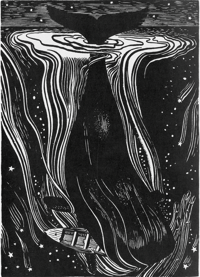 洛克威尔·肯特插画 《白鲸》