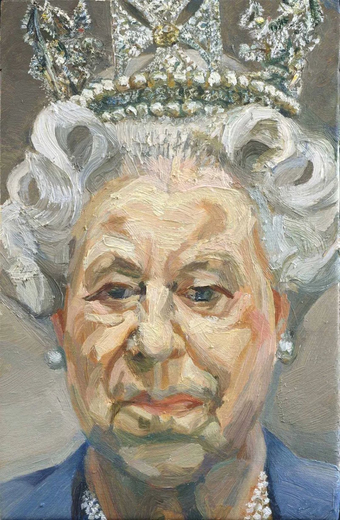 卢西恩·弗洛伊德，《女王陛下伊丽莎白二世》 HM Queen Elizabeth II, 2001年
