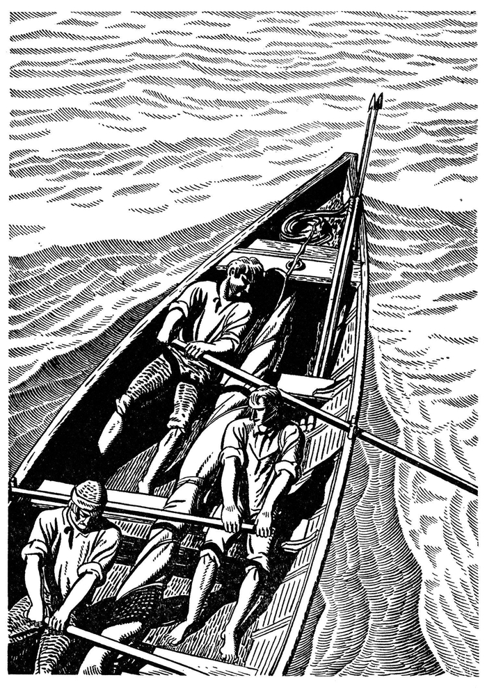 洛克威尔·肯特插画 《白鲸》