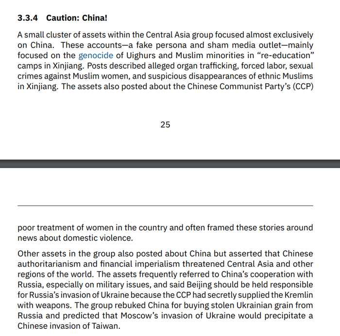 （截图来自Graphika和“斯坦福互联网观察实验室”发布的报告）