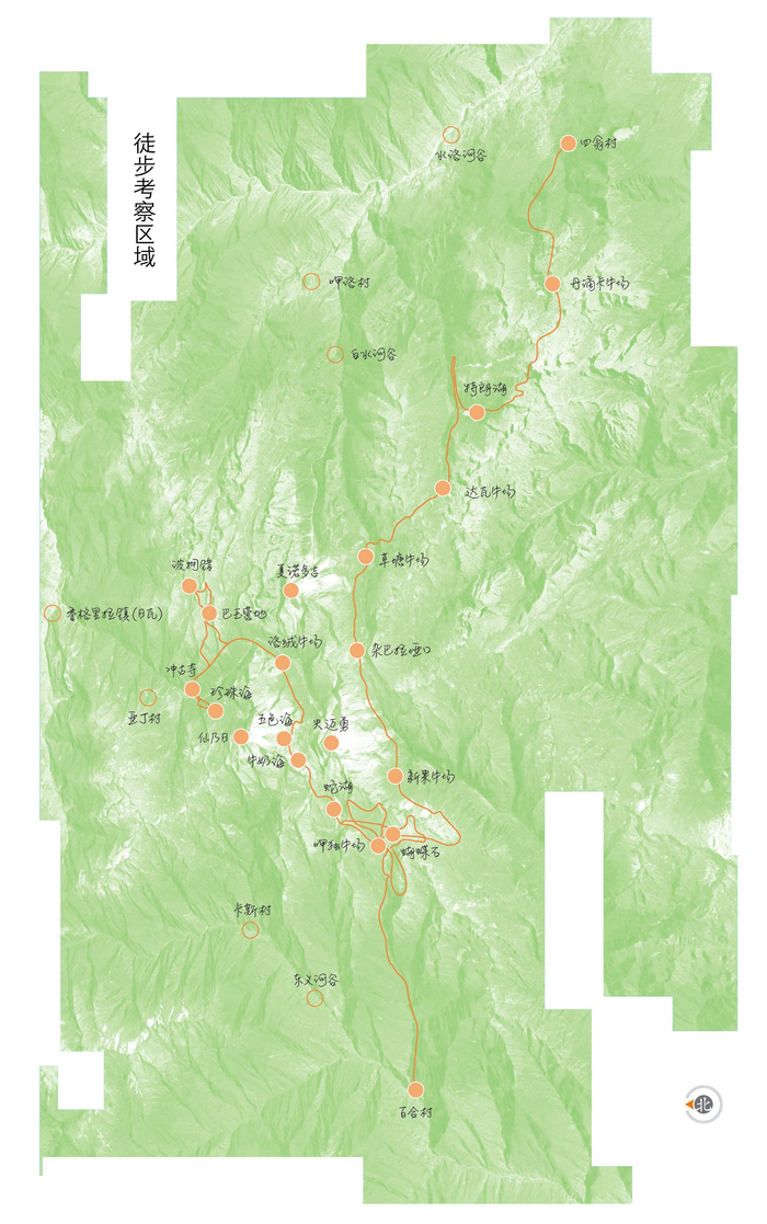 《洛克线植物记》一书作者的考察线路和区域