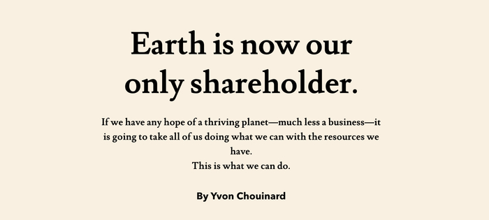 乔伊纳德的信 图源：巴塔哥尼亚官网