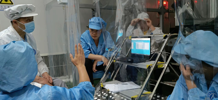 多波束激光雷达分系统总装测试现场。中国航天科技集团九院704所供图