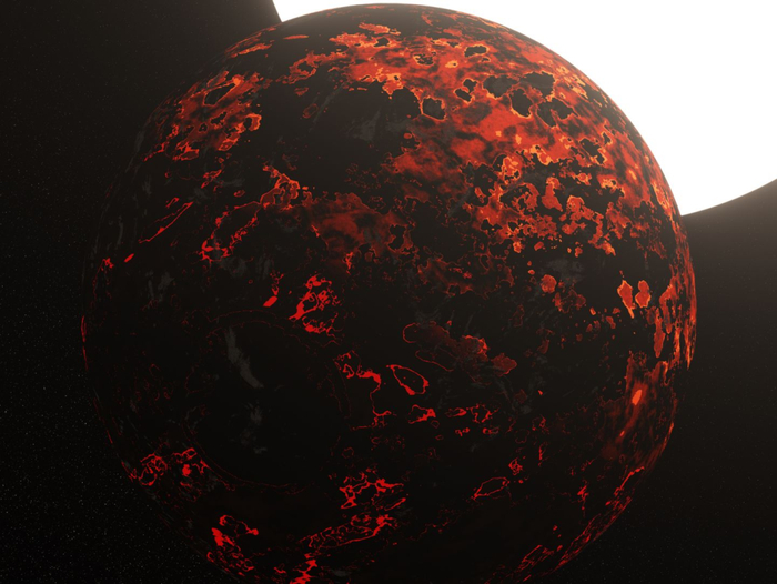 地球逐渐冷却的过程，黑色越来越多，最终将会变成一个黑地球。图片来源：wikipedia/Jack Madden