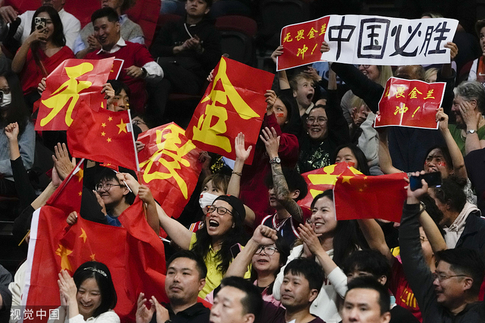 现场的中国球迷。