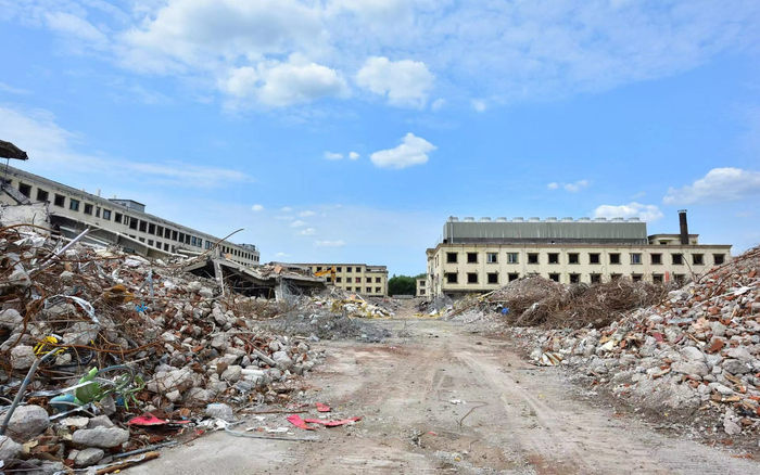 正天兴辅料批发市场被拆除。丰台区供图