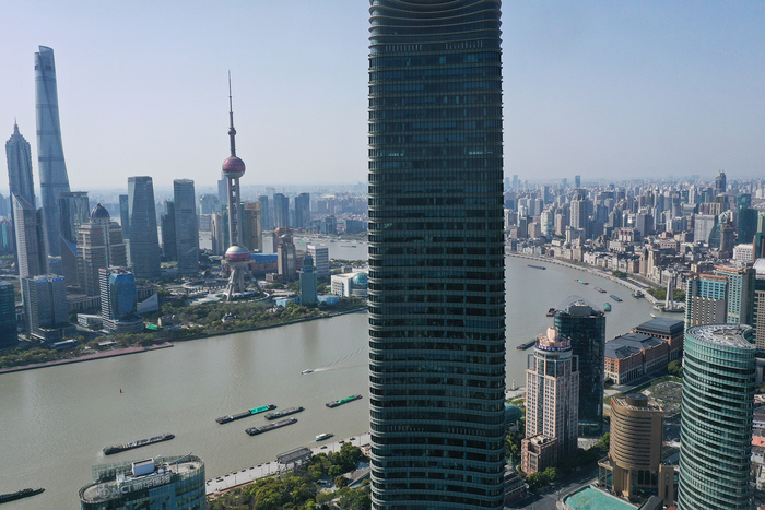 远洋宾馆附近的航拍，2022年。陆杰 图