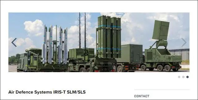 IRIS-T SLM/SLS防空系统 迪尔公司网站截图