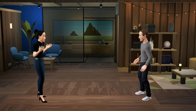 虚拟形象增加腿部模型 图源：Meta Connect大会