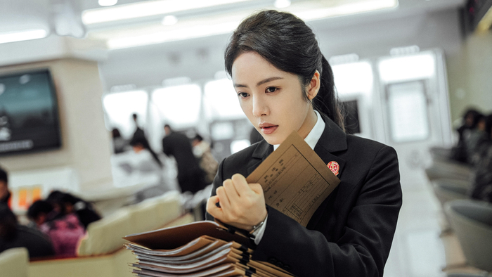 电视剧《底线》中蔡文静饰演叶芯，一个并不太讨喜的角色。  受访者供图