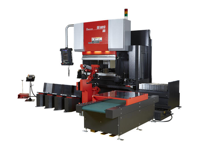 天田（中国）有限公司的全自动折弯加工系统EG-6013AR。&nbsp; 受访者供图&nbsp;