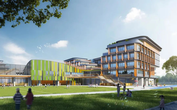 省实荔湾学校花地湾校区效果示意图