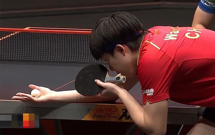 ▲王楚钦击败张本智和，夺得了新乡WTT世界杯决赛冠军。  视频截图