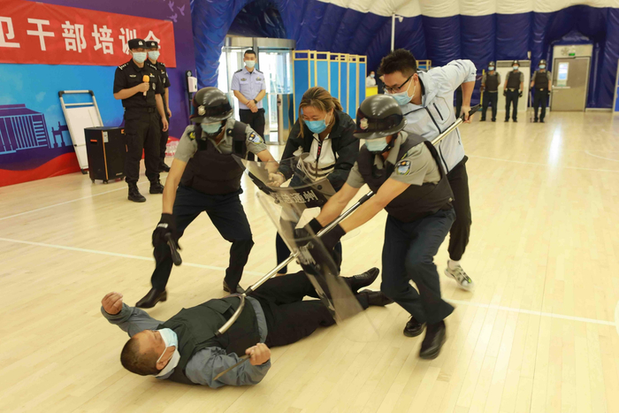模拟演练现场。通州警方供图