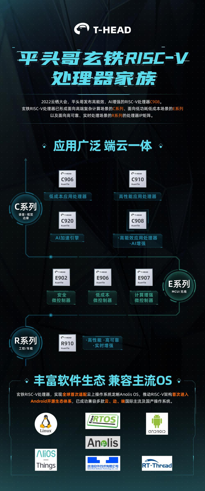 ▲平头哥玄铁RISC-V产品家族/图源阿里