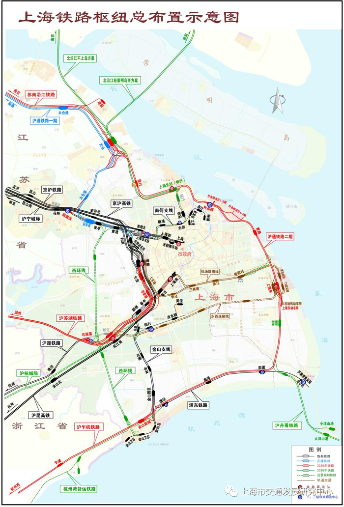 图 2.2  上海铁路枢纽总体布局
