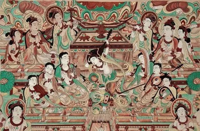 敦煌第112窟“反弹琵琶”局部 