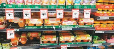 在澳大利亚悉尼一家超市，青岛开创食品公司的罐头产品被摆在显著位置。 青岛开创供图