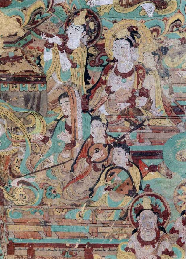 敦煌第112窟“反弹琵琶”局部 