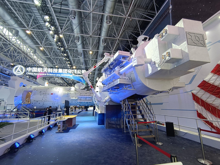 1:1中国空间站组合体展示舱。中国航天科技集团供图