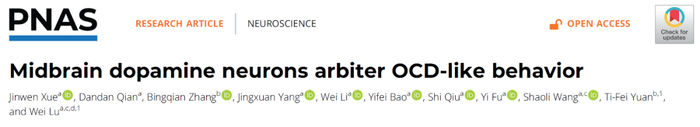 PNAS：陆巍/袁逖飞等报道多巴胺调控强迫症样刻板行为的环路机制|突触|生物学与医学|神经元|研究人员|小鼠_新浪新闻