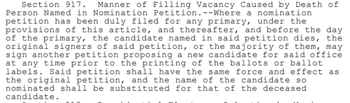 宾夕法尼亚州选举法第917条原文。