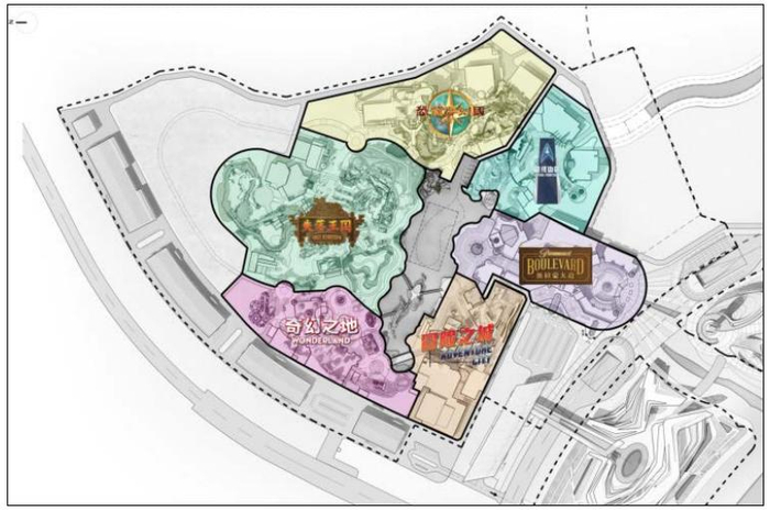 滇池旅游•派拉蒙昆明国际度假区项目平面分区图