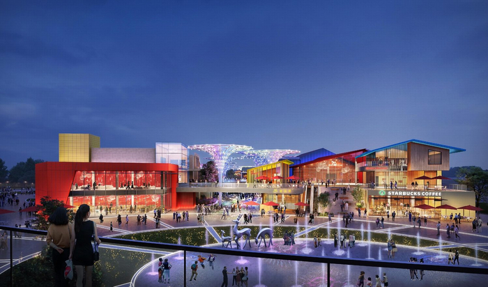 “无限缤纷里”乐高乐园配套商业街设计效果图。&nbsp; &nbsp;金山区供图