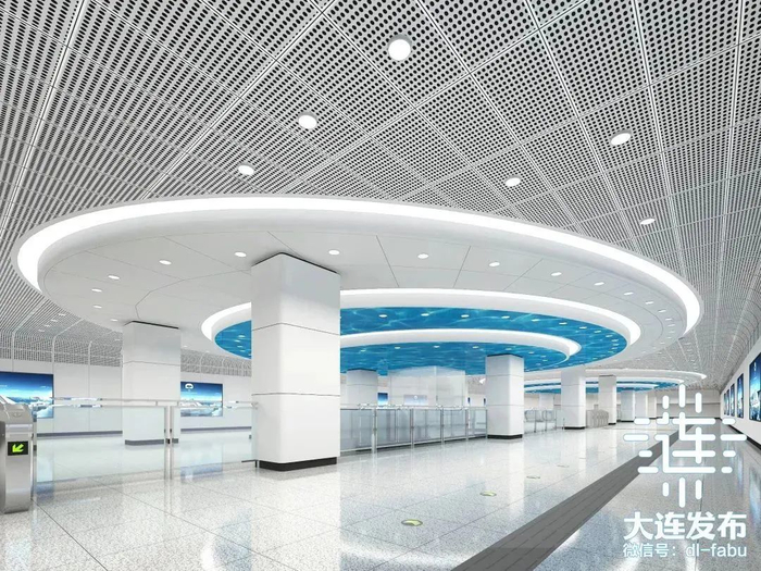 ▲梭鱼湾站站厅效果图 