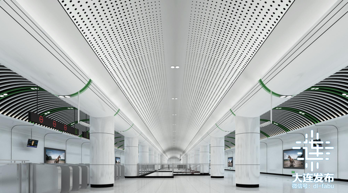 ▲劳动公园站站厅效果图